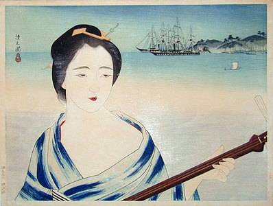 朝井清: The Mistress Okichi (of Townsend Harris) (Tojin Okichi) - Scholten Japanese Art