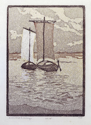 Richmond Irwin Kelsey: untitled (Two Sailboats) - Scholten Japanese Art