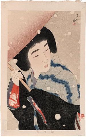 Torii Kotondo: Peony Snow (Botan Yuki) - Scholten Japanese Art