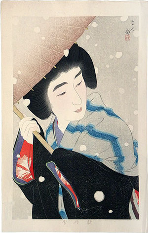 Torii Kotondo: Peony Snow (Botan Yuki) - Scholten Japanese Art