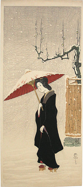 Friedrich Capelari: Woman in Snow - Scholten Japanese Art
