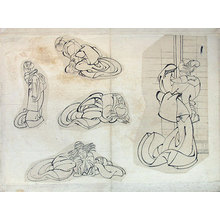 Katsushika Hokusai: sketches of women - Scholten Japanese Art