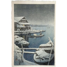 Kawase Hasui: Snow at Mukojima (Yuki no Mukojima) - Scholten Japanese Art