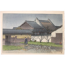 川瀬巴水: Eastern Hamlet, Horyuji Temple (Horyuji higashi sato) - Scholten Japanese Art