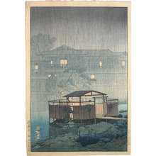 Kawase Hasui: Rain at Shuzen-ji (Hot Springs) (Shuzenji no ame) - Scholten Japanese Art