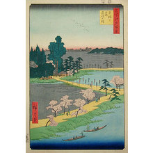 Utagawa Hiroshige, 歌川広重 (Utagawa Hiroshige)による浮世絵「One Hundred Famous Views of Edo: The Catalpa Tree with Entwined Branches, Azuma Grove (Meisho Edo hyakkei: Azuma-no-mori, renri no azusa)」