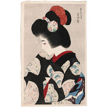 伊東深水: Twelve Images of New Beauties: Contemplating the Coming Spring (Shin bijin junisugata: Haru chikaki omoi) - Scholten Japanese Art