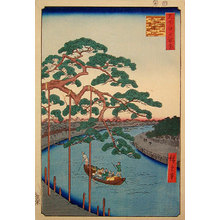 歌川広重: One Hundred Famous Views of Edo: Five Pines on Konagi River (Meisho Edo hyakkei: Onagi-gawa, Gohon-matsu) - Scholten Japanese Art
