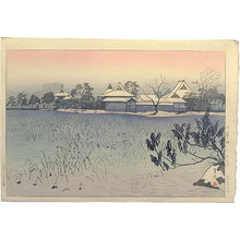 Kasamatsu Shiro: Clear Morning After Snow at Shinobazu Pond - Scholten Japanese Art