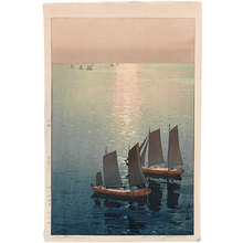 吉田博: The Inland Sea Series: Glittering Sea (lighter palette) (Seto uchi kaishu: Hikaru Umi) - Scholten Japanese Art