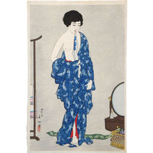 名取春仙: Three Beauties by Shunsen: After a Bath (Shunsen bijin sanshi: Yokugo) - Scholten Japanese Art