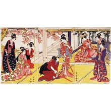 Utagawa Toyokuni I: a parody of kendo (the way of the sword) - Scholten Japanese Art