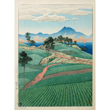 Kawase Hasui: Selection of Scenes from Japan: Onsen Range Seen from Amakusa (Nihon fukei senshu: Amakusa Onsengadake) - Scholten Japanese Art