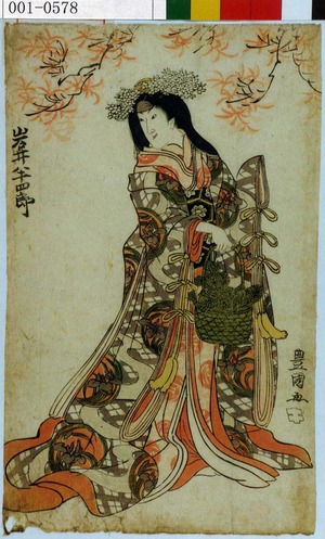 Utagawa Toyokuni I: 「岩井半四郎」 - Waseda University Theatre Museum