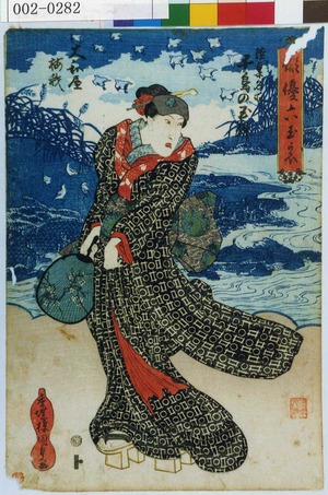 Utagawa Kunisada: 「俳優六玉顔」「陸☆名所 千鳥の玉川」「大和屋梅我」 - Waseda University Theatre Museum