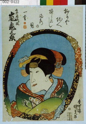Utagawa Kunisada: 「長者娘梅ヶ枝 嵐亀之丞」 - Waseda University Theatre Museum