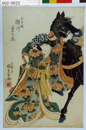 Utagawa Kunisada: 「玉虫姫 瀬川菊之丞」 - Waseda University Theatre Museum