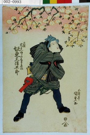 Utagawa Kunisada, 歌川国貞 (国貞〈1〉)による浮世絵「「二役 花見帰りのなまゑい 坂東三津五郎」」