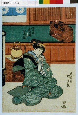 Utagawa Kunisada: 「お千代 岩井紫若」 - Waseda University Theatre Museum