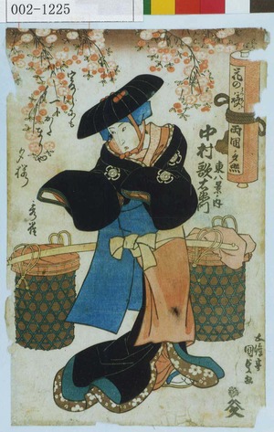 Utagawa Kunisada: 「花は移 両国ノ夕照」「東八景ノ内 中村歌右衛門」 - Waseda University Theatre Museum