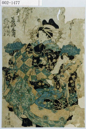 Utagawa Kunisada: 「新吉原 若那屋内 外山 政次 ☆高」 - Waseda University Theatre Museum