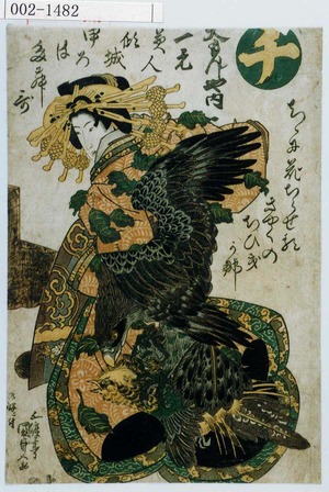 Utagawa Kunisada: 「チ」「大もんしや内 一元」 - Waseda University Theatre Museum