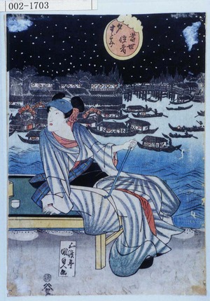 Utagawa Kunisada: 「当世役者夕すゞみ」 - Waseda University Theatre Museum