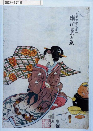 Utagawa Kunisada: 「奥女中鳴見 瀬川菊之丞」 - Waseda University Theatre Museum