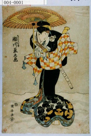 Utagawa Kuniyasu: 「ほていのお市 瀬川菊之丞」 - Waseda University Theatre Museum