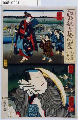 Utagawa Kuniyoshi: 「江都錦今様国尽」「朝かほ 十兵衛」「達江」「駿河」 - Waseda University Theatre Museum