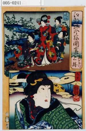 Utagawa Kuniyoshi: 「江都錦今様国尽」「萩の玉川 三勝」「近江」「美濃」 - Waseda University Theatre Museum