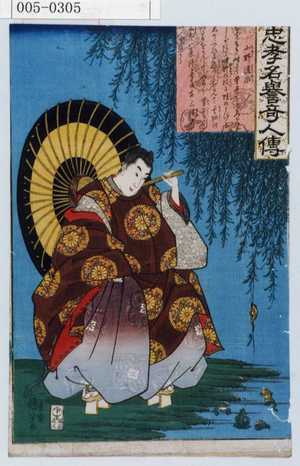 Utagawa Kuniyoshi: 「忠孝名誉奇人伝」「小野道風」 - Waseda University Theatre Museum