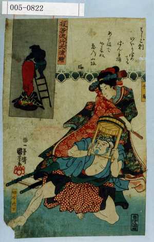 Utagawa Kuniyoshi: 「程芳流行大津絵」「千鳥」「切石丹下」 - Waseda University Theatre Museum