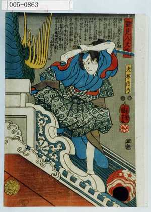 Utagawa Kuniyoshi: 「里見八犬伝」「犬塚信乃」 - Waseda University Theatre Museum