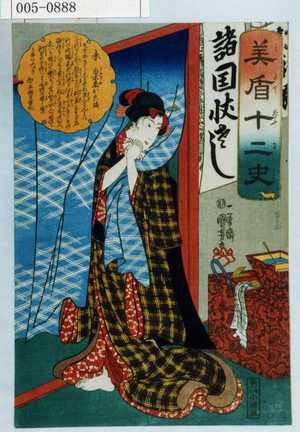 Utagawa Kuniyoshi, 歌川国芳 (国芳)による浮世絵「「美盾十二史」「未 白木屋おこま」」