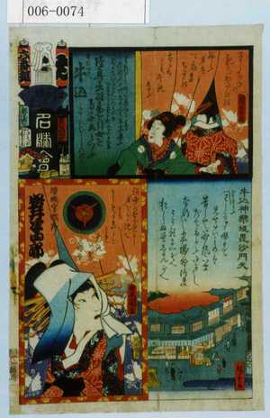 Utagawa Kunisada: 「江戸の花名勝会」「傾城宮城野 岩井半四郎」 - Waseda University Theatre Museum