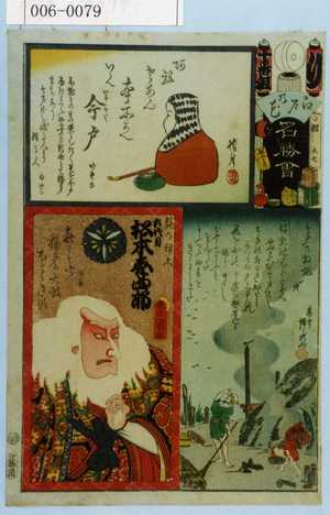 Utagawa Kunisada: 「江戸の花名勝会」「髭の伊久 松本幸四郎」 - Waseda University Theatre Museum