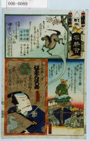 Utagawa Kunisada: 「江戸の花名勝会」「古法眼元信 坂東三津五郎」 - Waseda University Theatre Museum