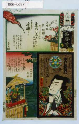 Utagawa Kunisada: 「江戸の花名勝会」「宇治☆悦 中村歌右衛門」 - Waseda University Theatre Museum
