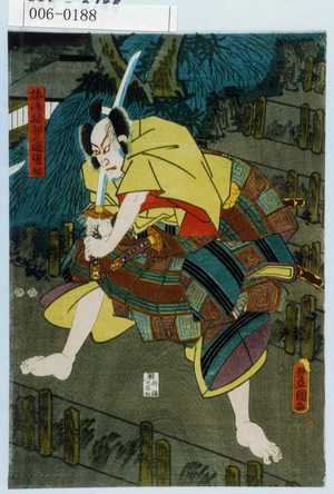 Utagawa Toyokuni III, 歌川豊国〈3〉 (豊国〈3〉)による浮世絵「「梅津掃部之進国祐」」