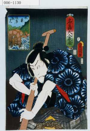 Utagawa Kunisada: 「名轟大入来満」「水車 佐多ノ松兵衛」 - Waseda University Theatre Museum