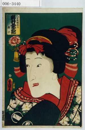 Utagawa Kunisada: 「八百屋娘於七 岩井粂三郎 燕子」 - Waseda University Theatre Museum