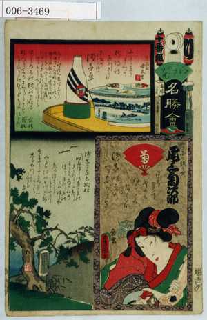 Utagawa Kunisada: 「江戸の花名勝会」「一ツ家の賎の女 尾上菊次郎」 - Waseda University Theatre Museum