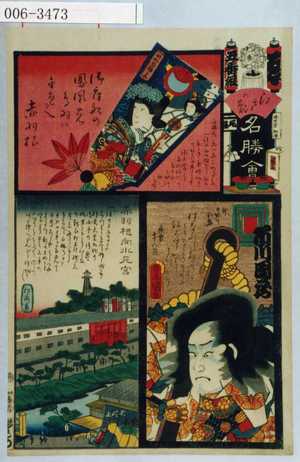 Utagawa Kunisada: 「江戸の花名勝会」「新中納言知盛 市川団蔵」 - Waseda University Theatre Museum