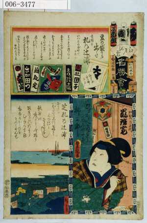Utagawa Kunisada: 「江戸の花名勝会」「加賀乃千代 嵐璃寛」 - Waseda University Theatre Museum