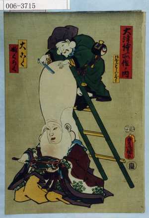 Utagawa Kunisada: 「大津絵所作ノ内」「げほふはしごずり」「大こく」「ふくろく」 - Waseda University Theatre Museum