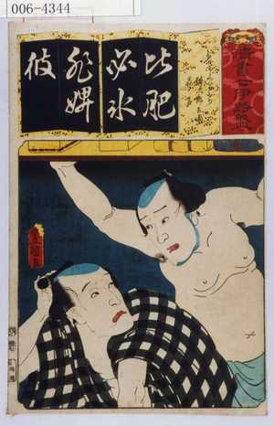 Utagawa Kunisada: 「清書七伊路盤」「ひさくりげ 弥次郎兵衛喜多八」 - Waseda University Theatre Museum