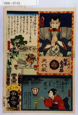 Utagawa Kunisada: 「江戸の花名勝会」「仁木弾正 松本幸四郎」 - Waseda University Theatre Museum