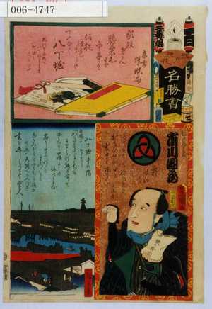 Utagawa Kunisada: 「江戸の花名勝会」「弥次郎兵衛 市川団蔵」 - Waseda University Theatre Museum