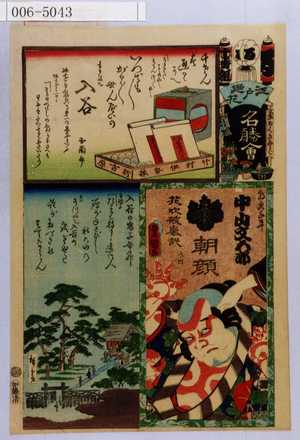Utagawa Kunisada: 「江戸の花名勝会」「朝顔千平 中山文五郎」 - Waseda University Theatre Museum